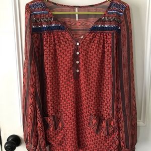 Free People beaded boho tunic